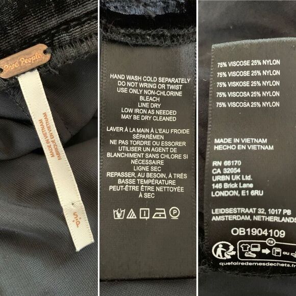 Free People Follow The Sun One Piece Velvet Overalls Black Size S - Picture 11 of 12